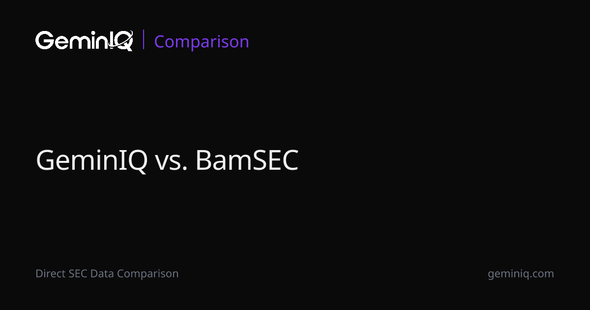 GeminIQ vs BamSEC: Full Analytics Beyond Doc Search